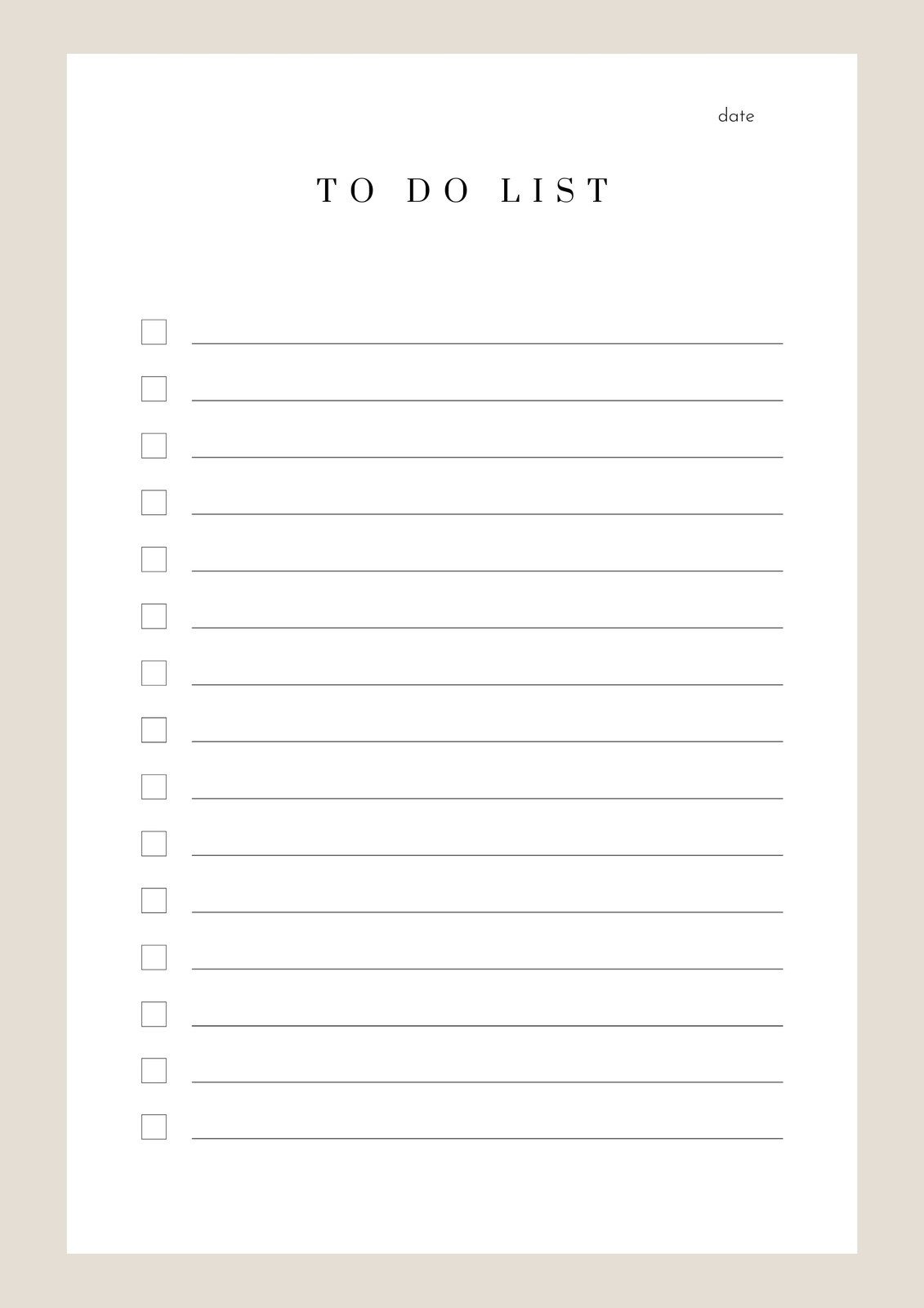 To-do Template, To Do List Layout, Todo List Layout