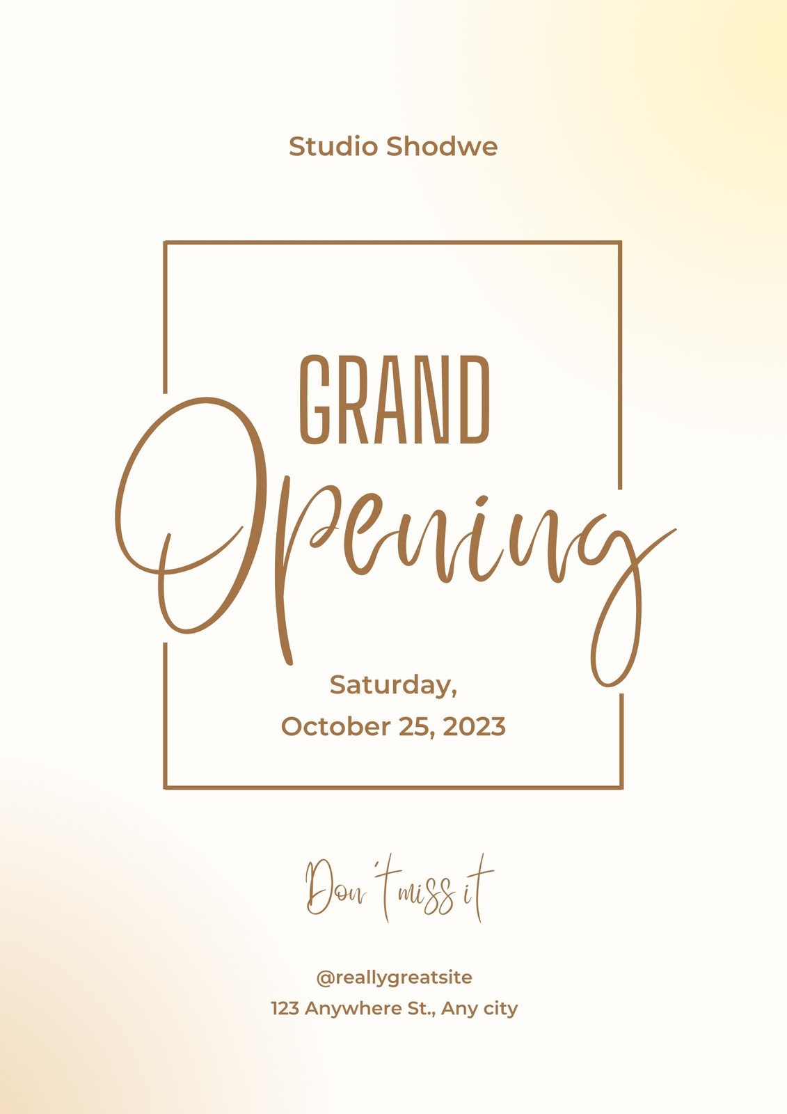 grand opening flyer template