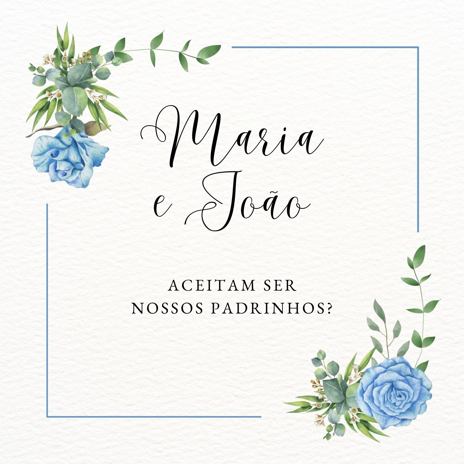 Convite casamento flores delicadas - Edite grátis com nosso editor