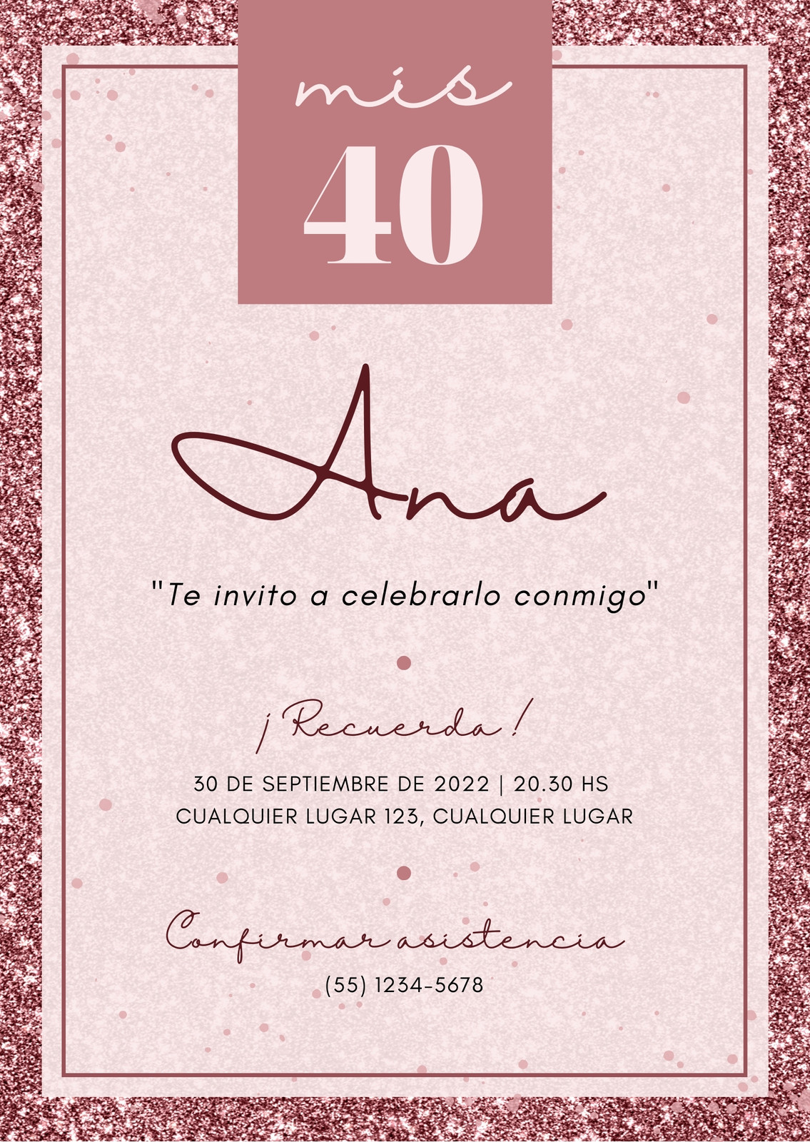 Categoría «Invitacion 40 cumpleaños» de fotos, imágenes e ilustraciones