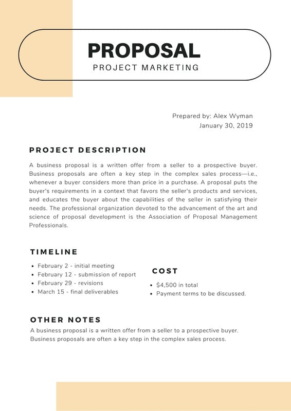 Free, printable, editable proposal templates for work or school | Canva
