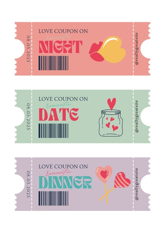 Free Printable Love Coupon Templates Canva 0777