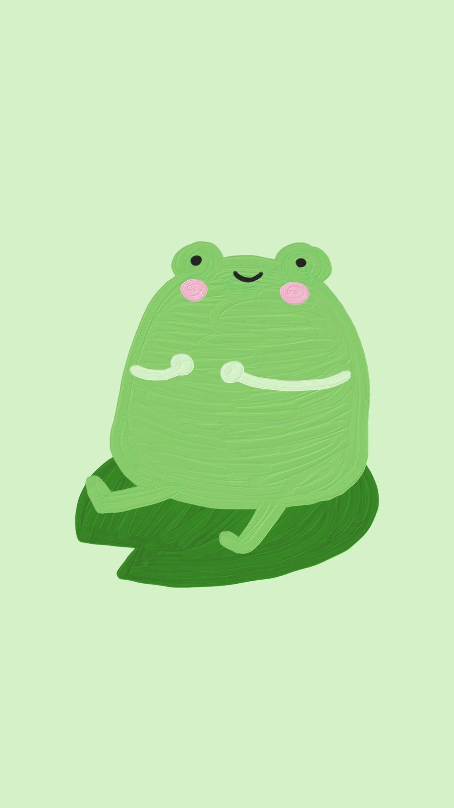 Kawaii Frog  Mushroom Green Wallpapers  Cute Frog Wallpaper