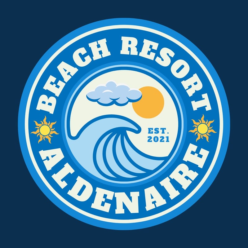 Beach logo abstract gradient color Royalty Free Vector Image