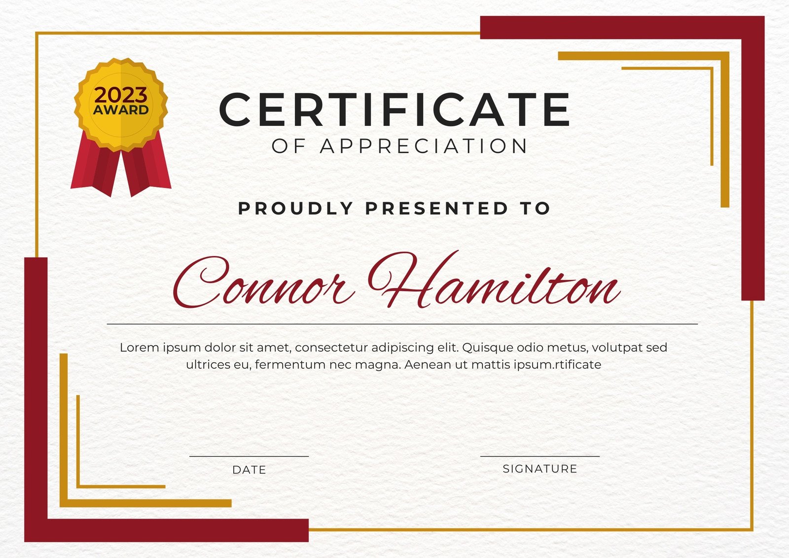 certificates template
