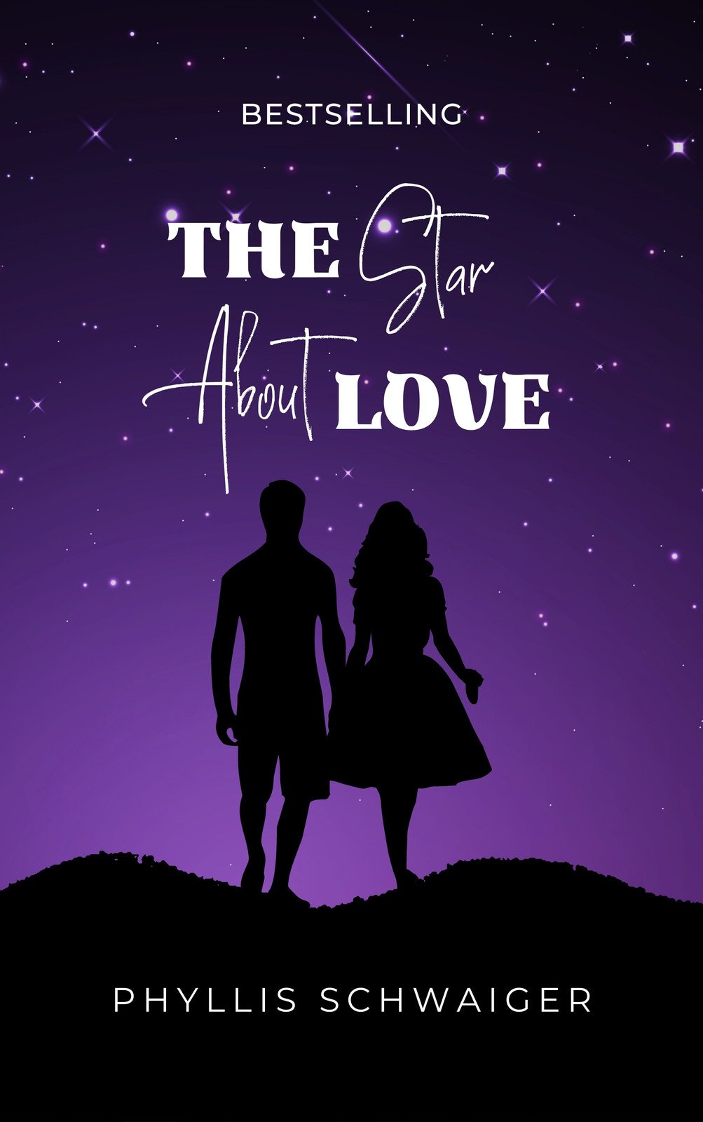Purple Black Illustration The Star About Love Book Cover