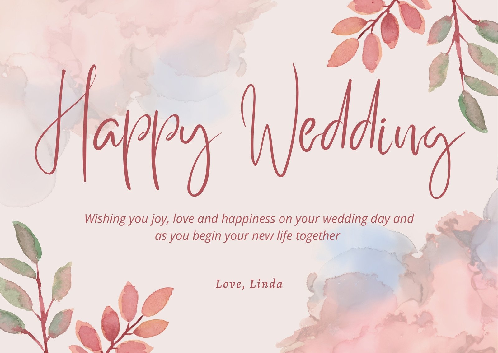 Free printable, customizable wedding card templates | Canva