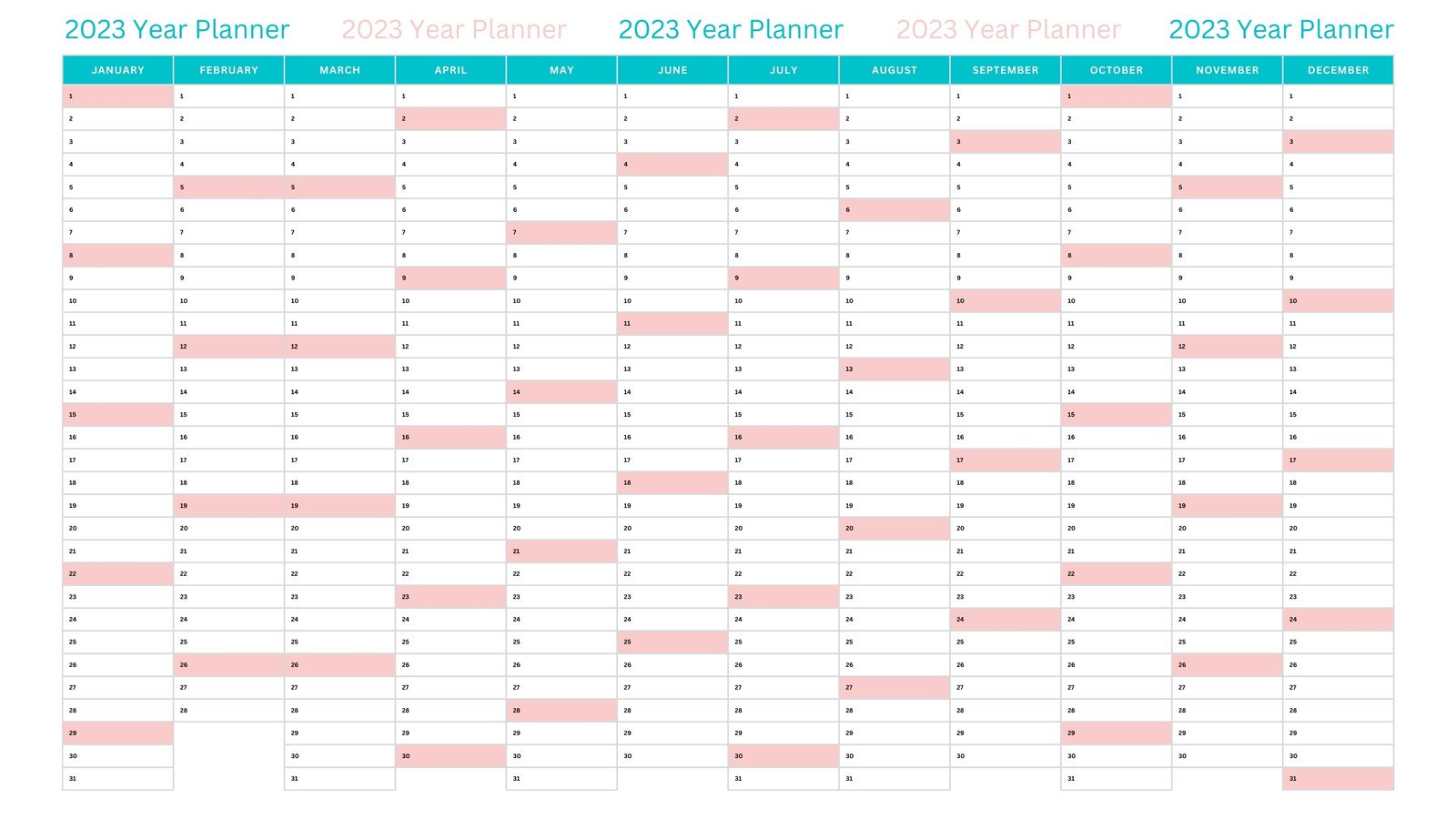 2023 Calendar Free Printable PDF Templates Calendarpedia 42% OFF