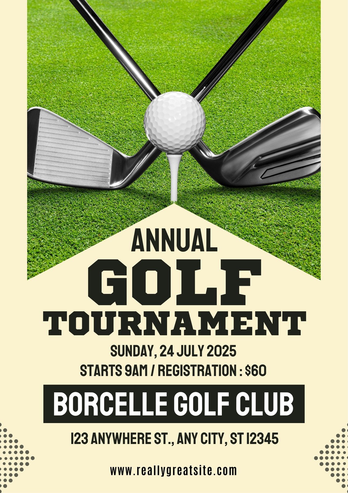 Charity Golf Tournament Poster Template and Ideas for Design