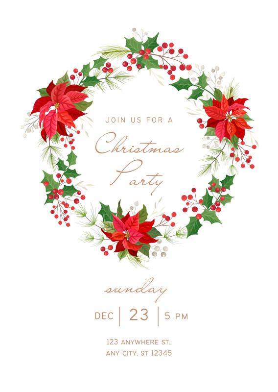 Free, printable, customizable Christmas invitation templates