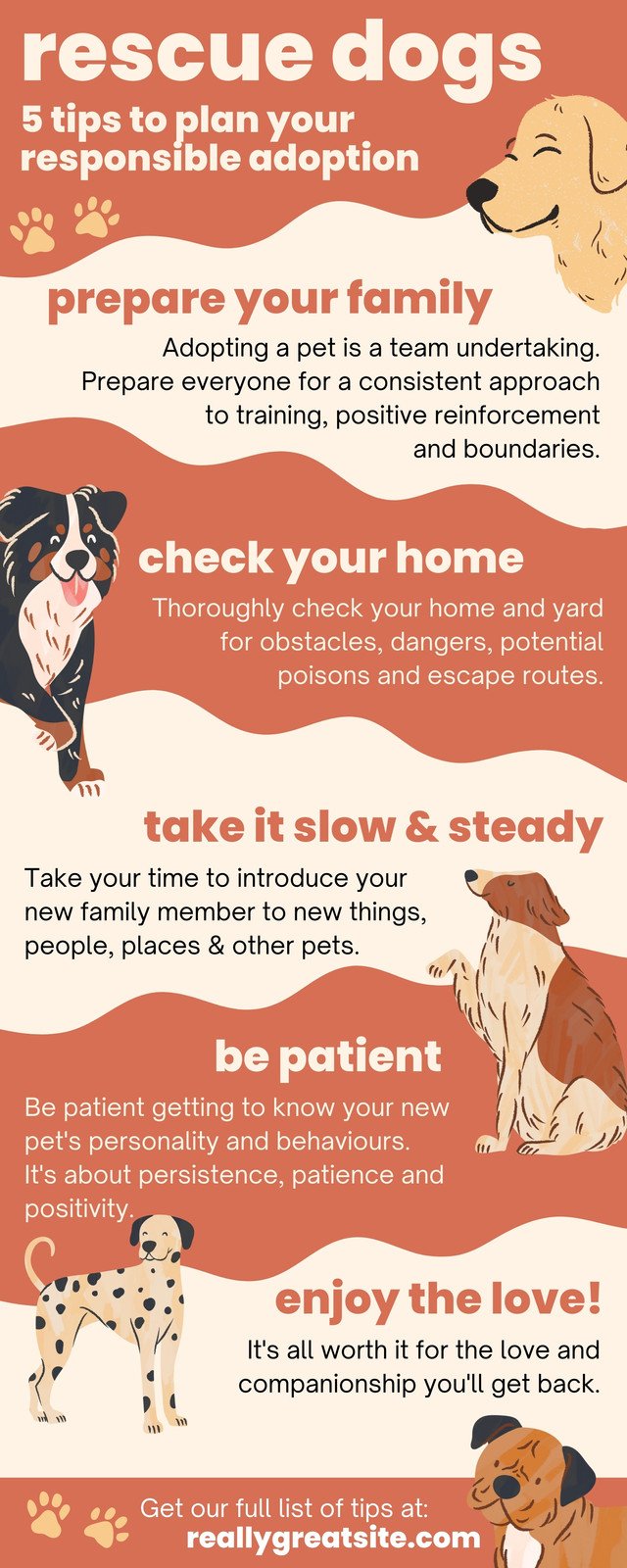 Canva Cute Brown   Beige Illustrated Rescue Dogs Adoption Tips List Infographic LuJ294EiFbs 
