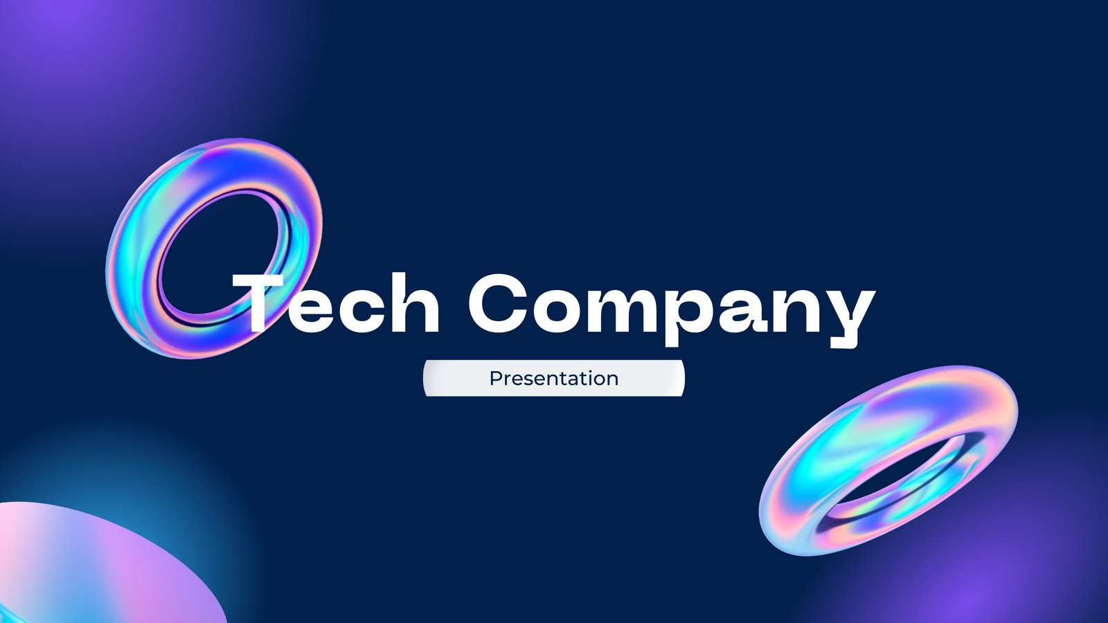Blue Purple Futuristic Modern 3D Tech Company Business Presentation
