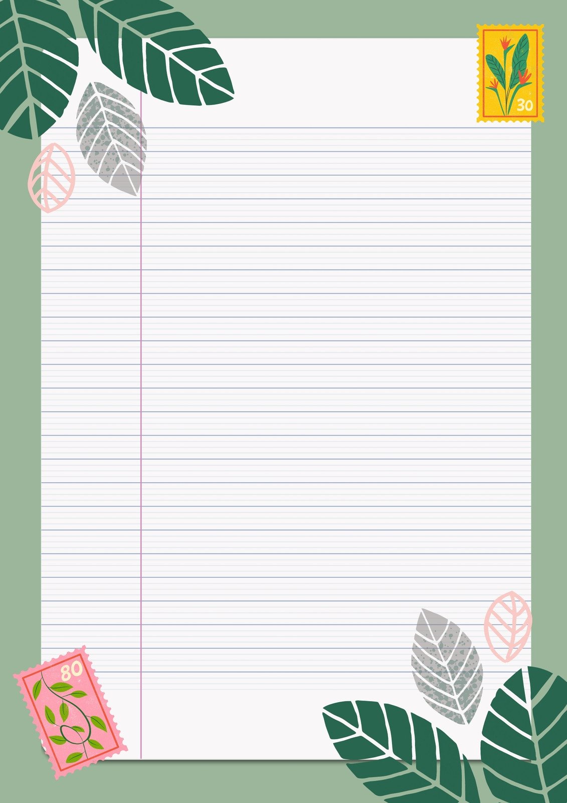 Plantilla De Una Hoja Plantillas hoja de cuaderno - Gratis y editables - Canva