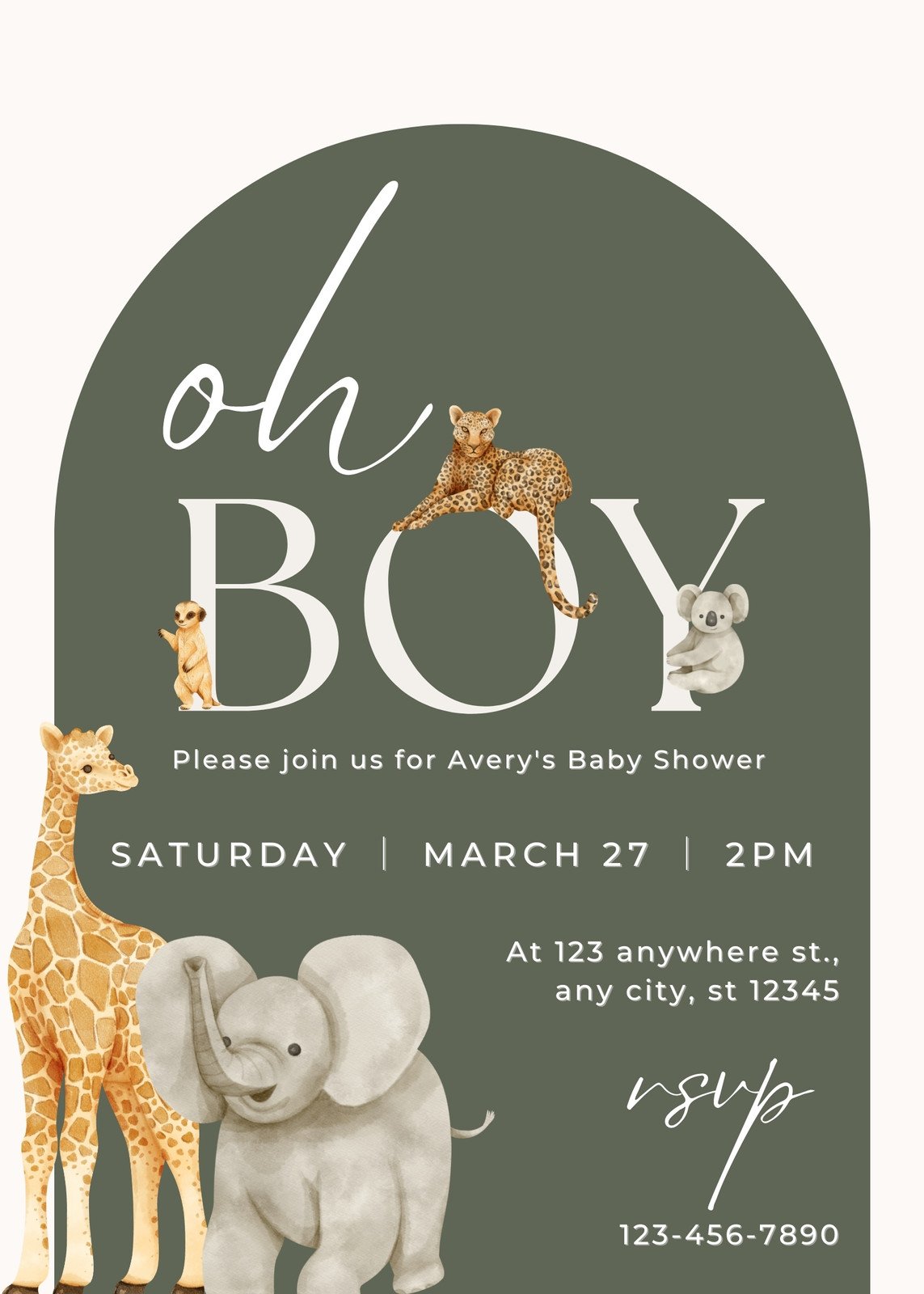 Free, Custom Printable Baby Shower Invitation Templates | Canva