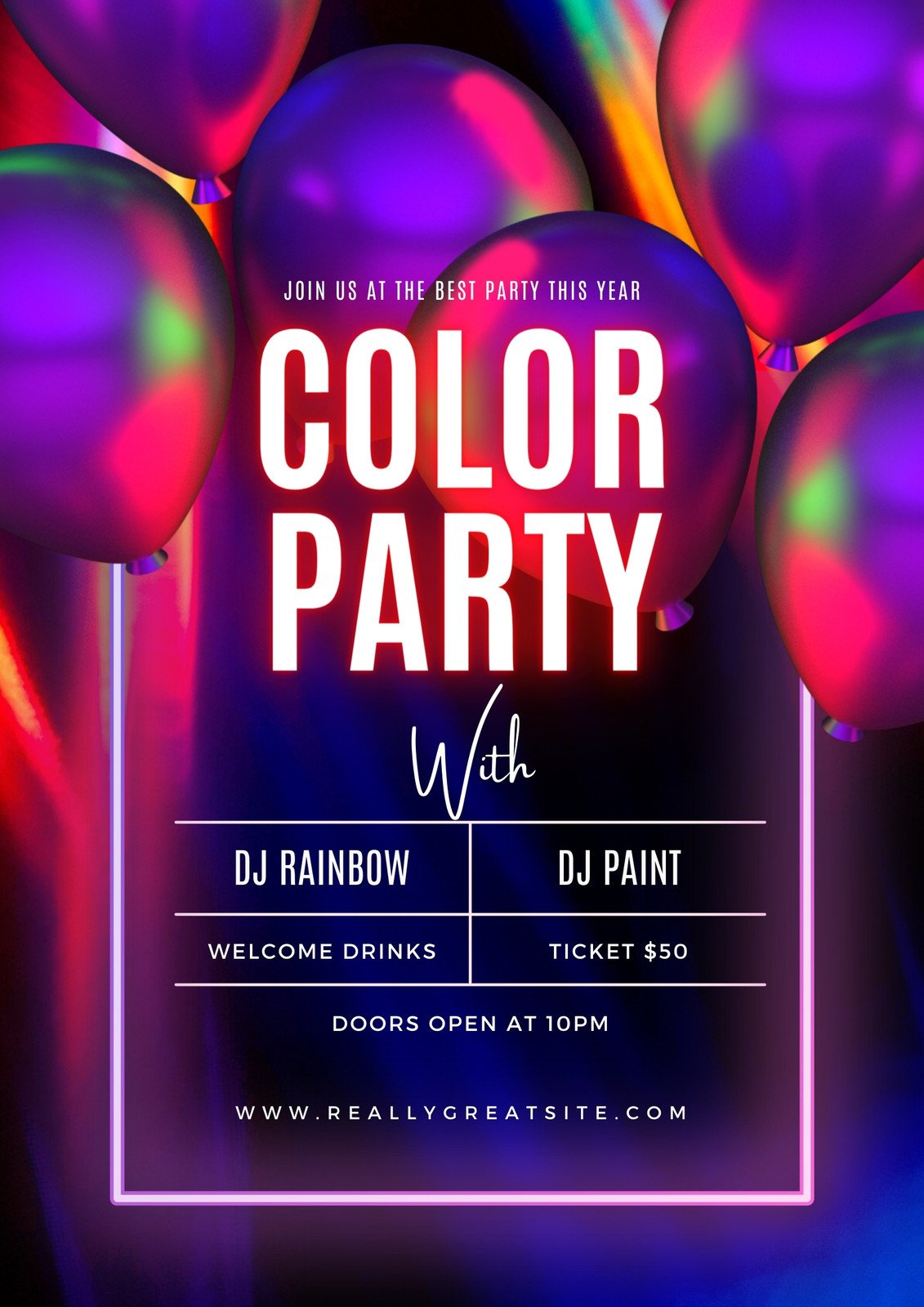 sample party flyer templates