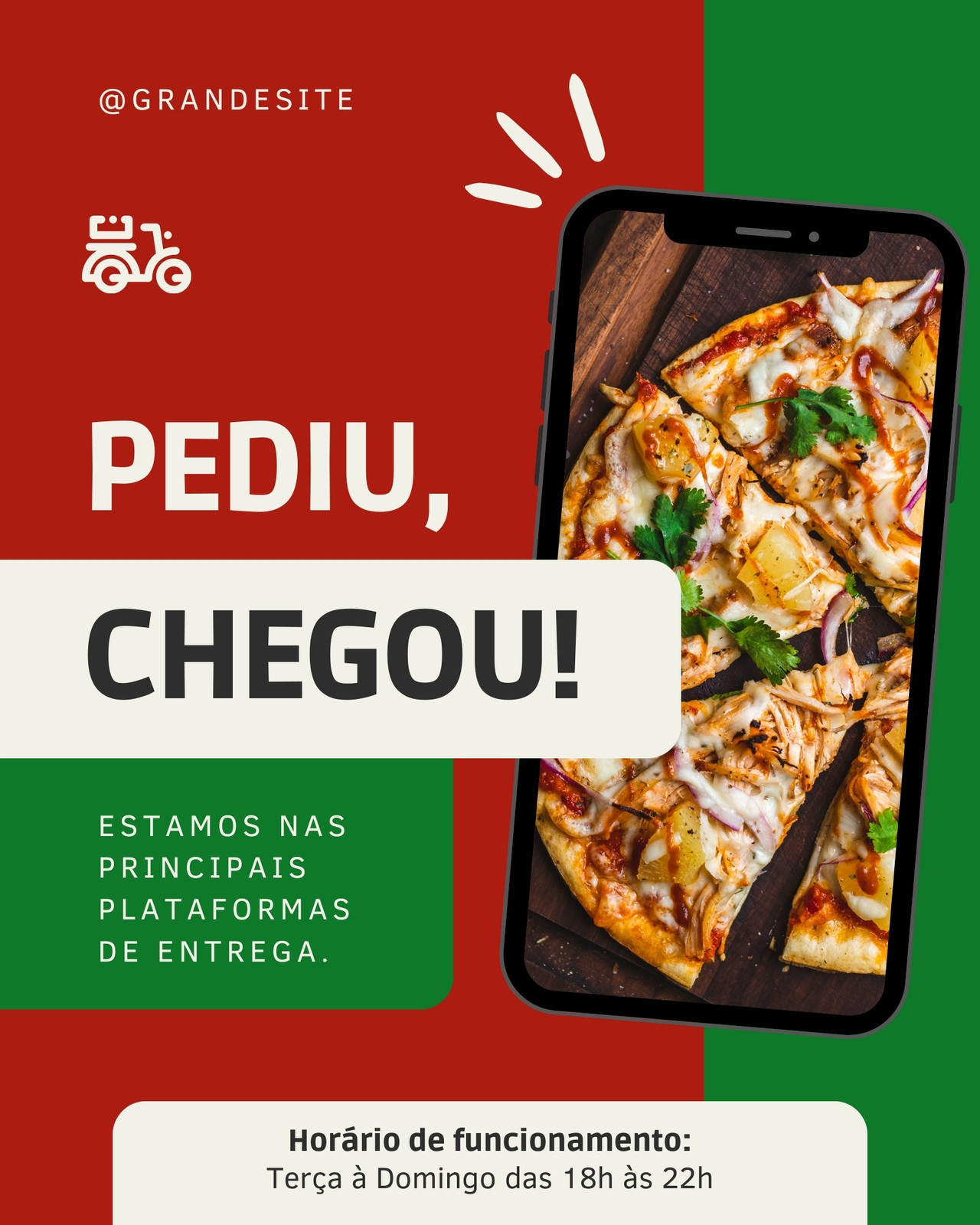 Com entrega gratuita, Pizzaria Dias lança aplicativo de Delivery