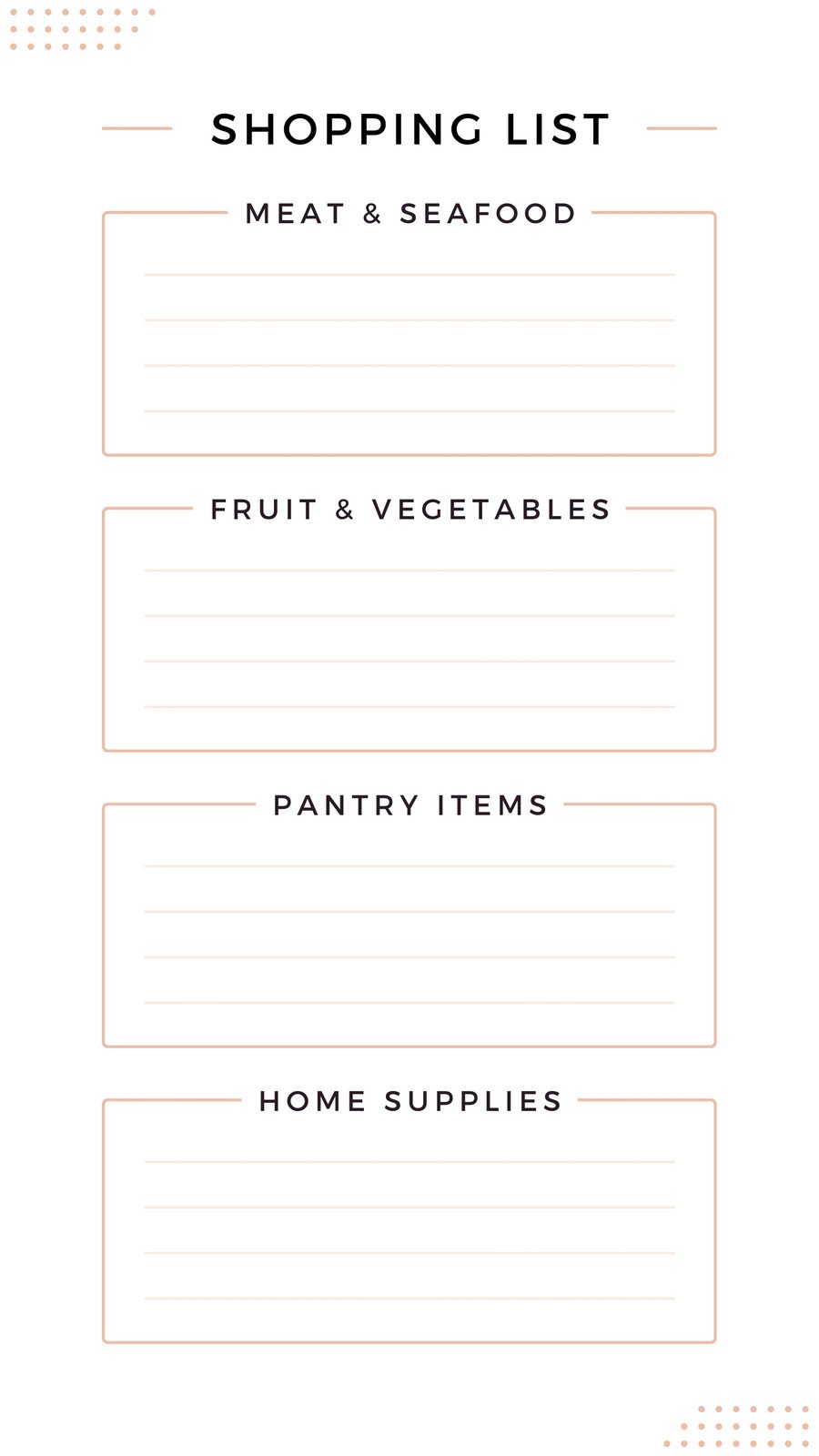 Free Printable And Customizable Grocery List Templates Off