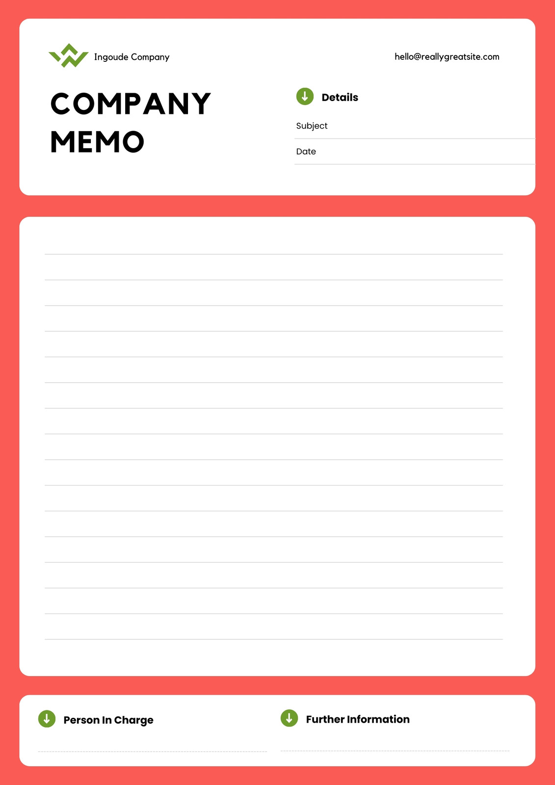 Simple A4 Memo Lined Paper - Templates by Canva