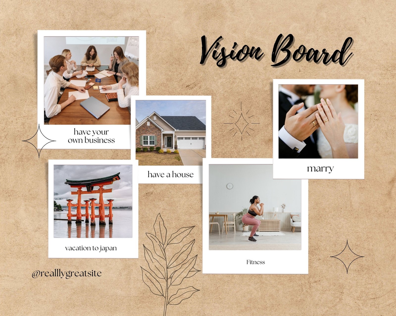 Free and customizable vision board templates