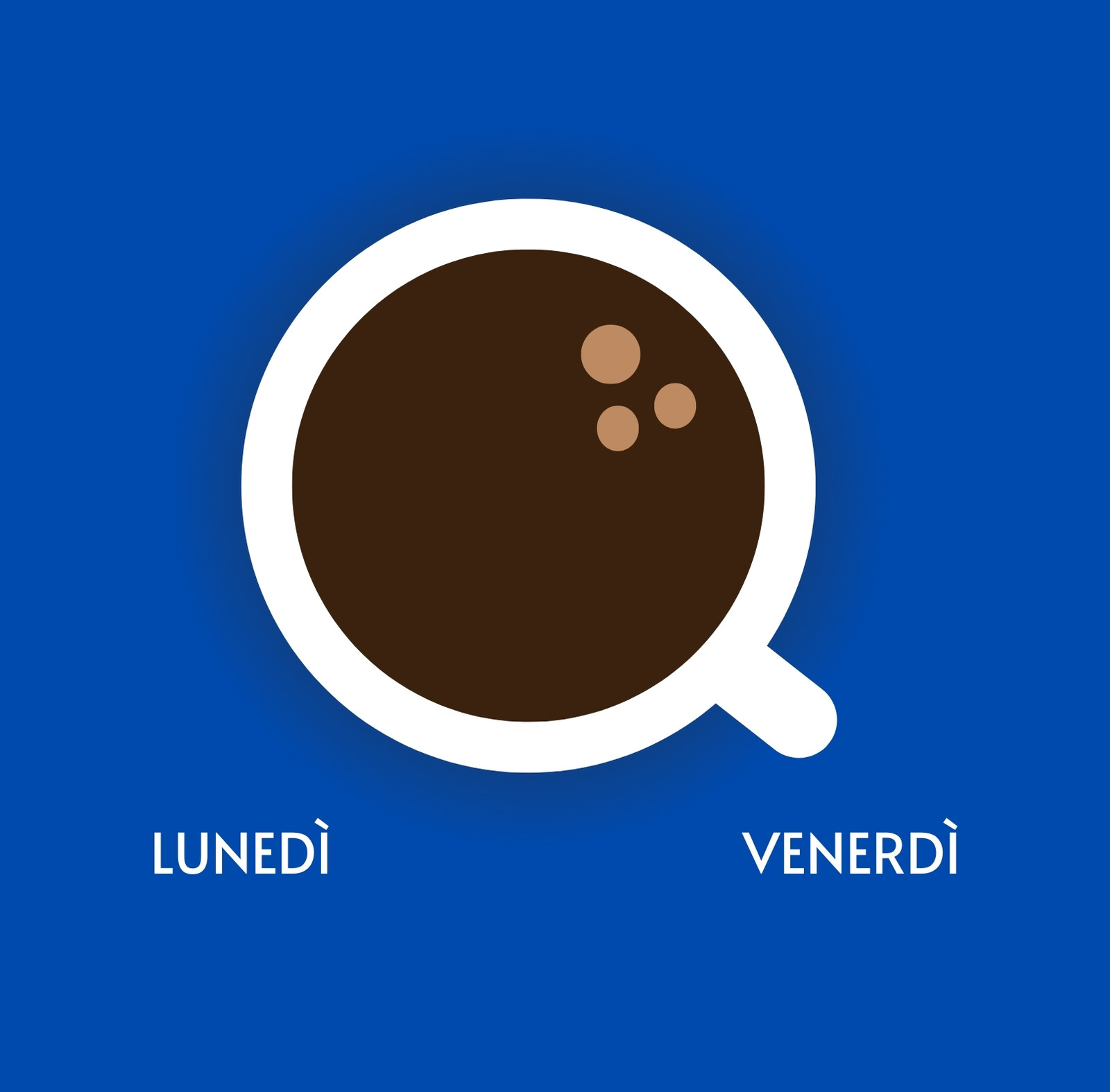 Tazza Caffè Illustrato Blu