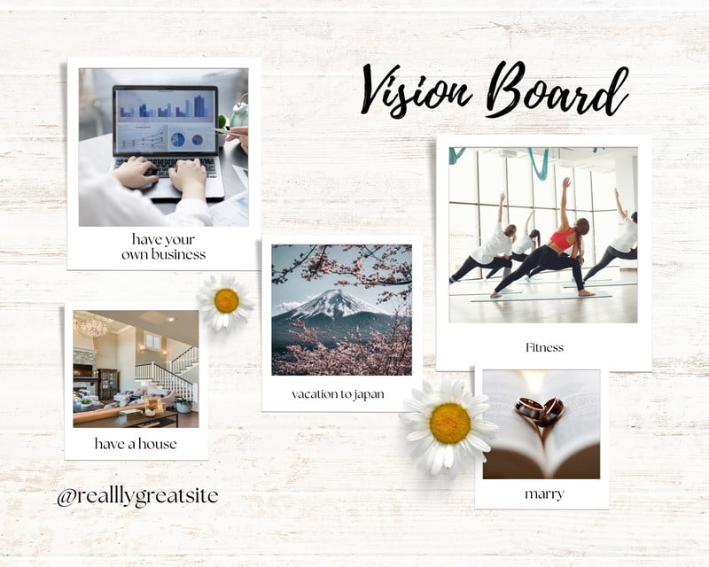 Free and customizable vision board templates