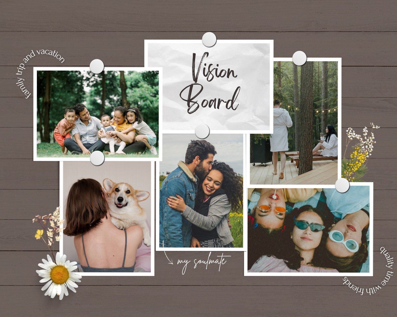 Canva Brown Floral Vision Board Photo Collage P2wOHdXND0w 