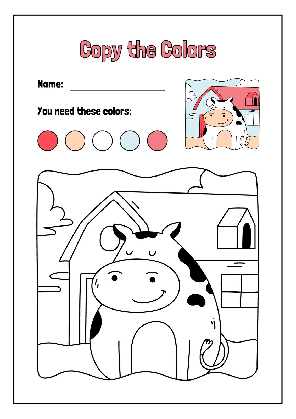 A new large print color by number for kids ages 4-8: A fun coloring book  for kids and 50 animal, Dinosaur, Sea Life, Animals, Butterfly, and Much  More (Paperback)