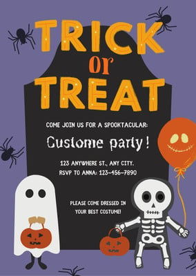 Free printable costume party invitation templates | Canva