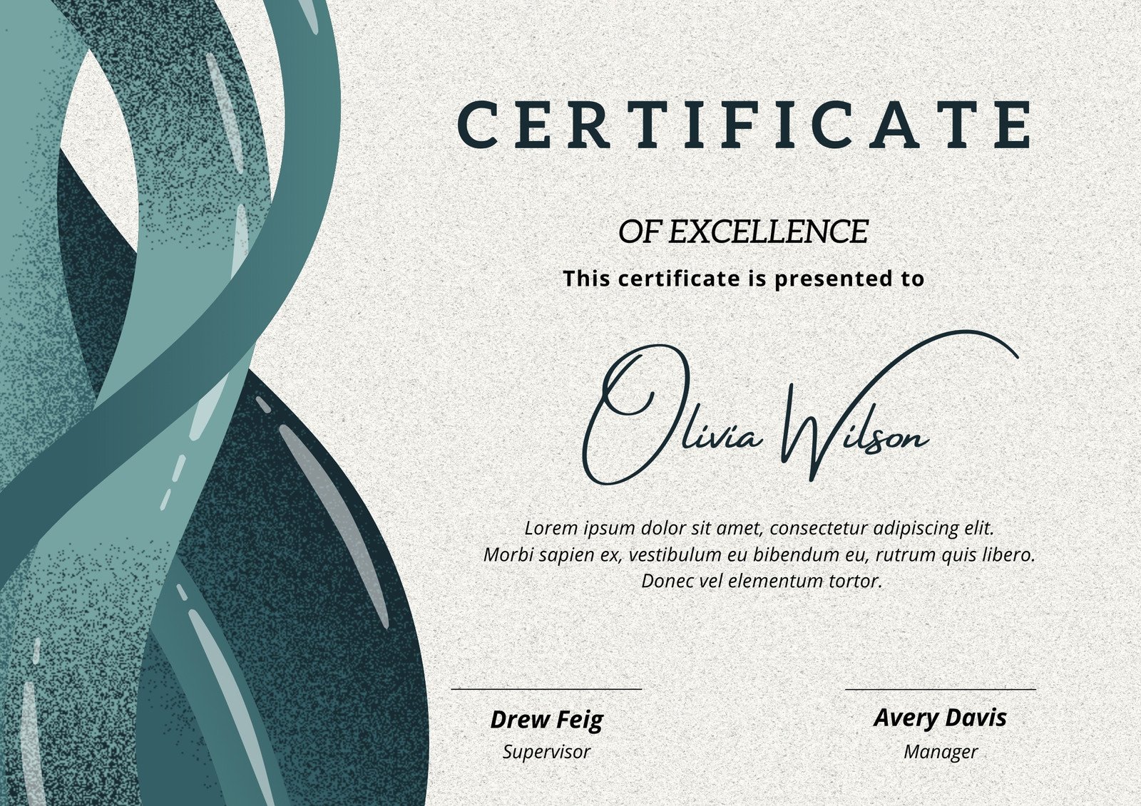 Cream Green Professional Appreciation Certificate