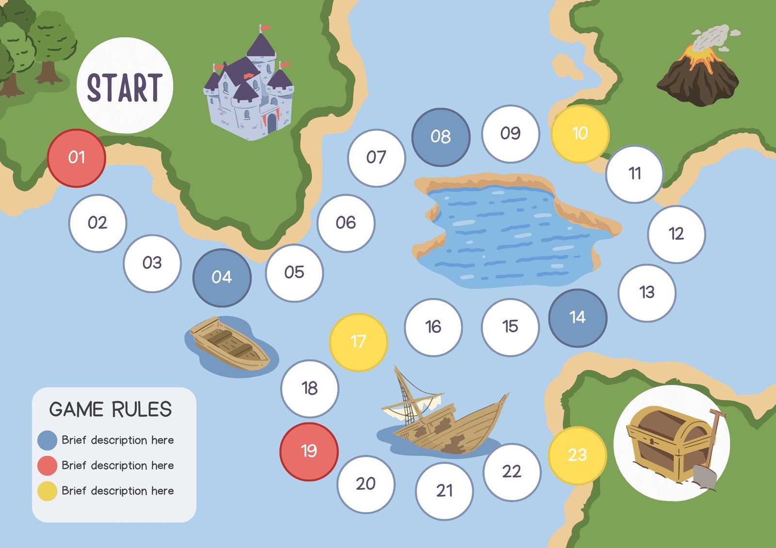 Free and customizable board game templates