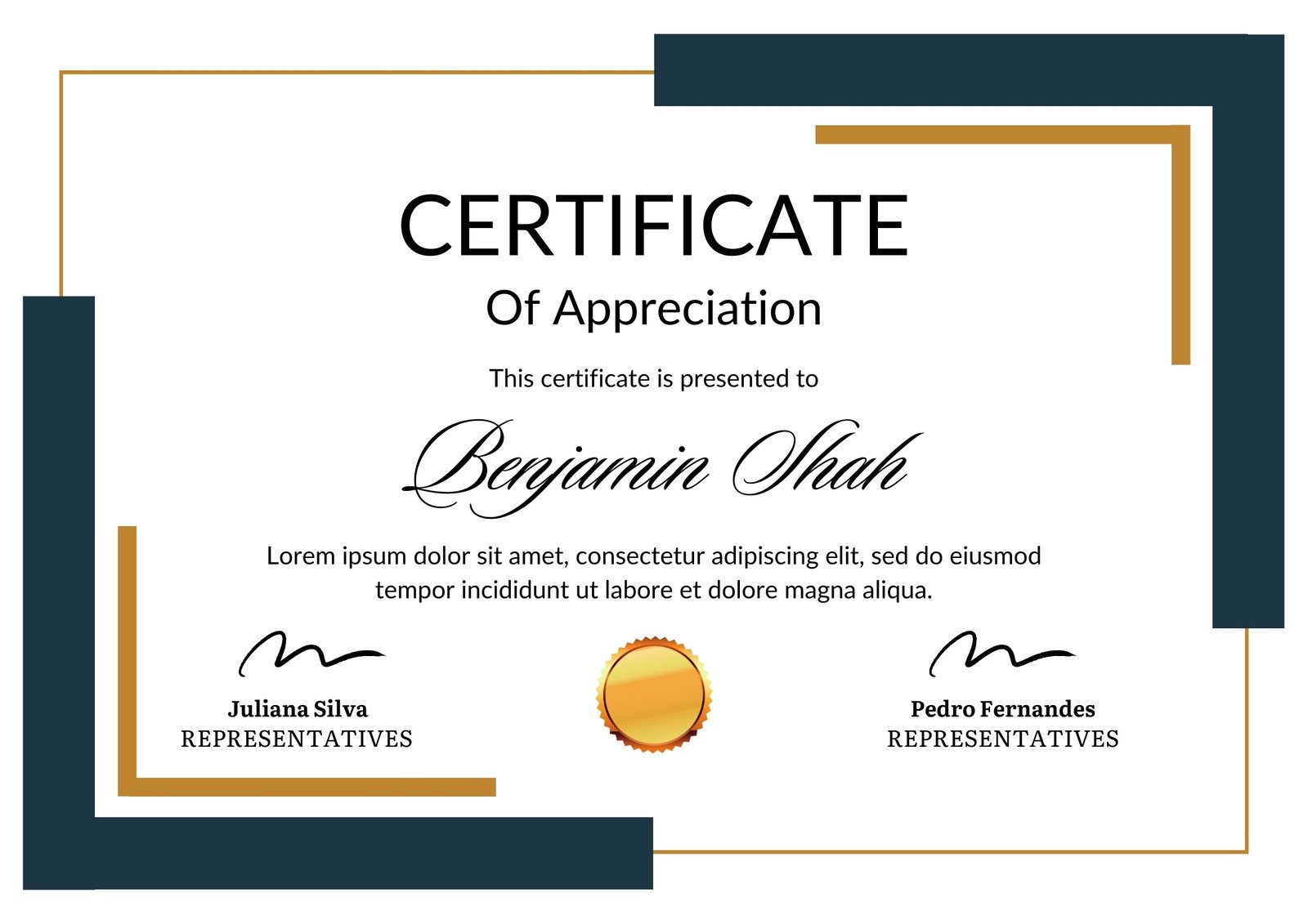 Professional Certificate Of Appreciation Templates