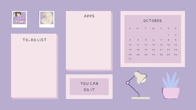 Pastel Pink Aesthetic Desktop Organizer Wallpaper Calendar 