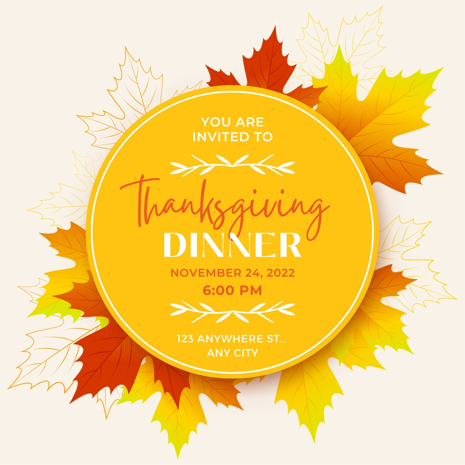 Thanksgiving dinner invitation Let's gather Thanksgiving -  Portugal