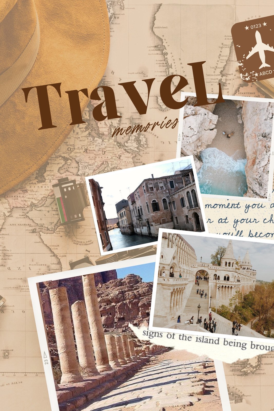 travel vintage collage