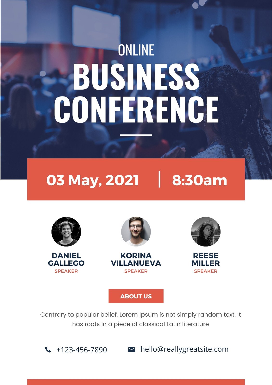 Red Bold Business Conference Poster 