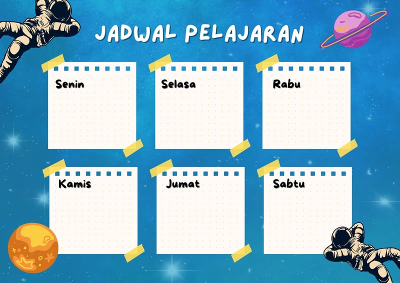 Halaman 4 Gunakan Template Jadwal Kelas Keren Gratis Canva 5666