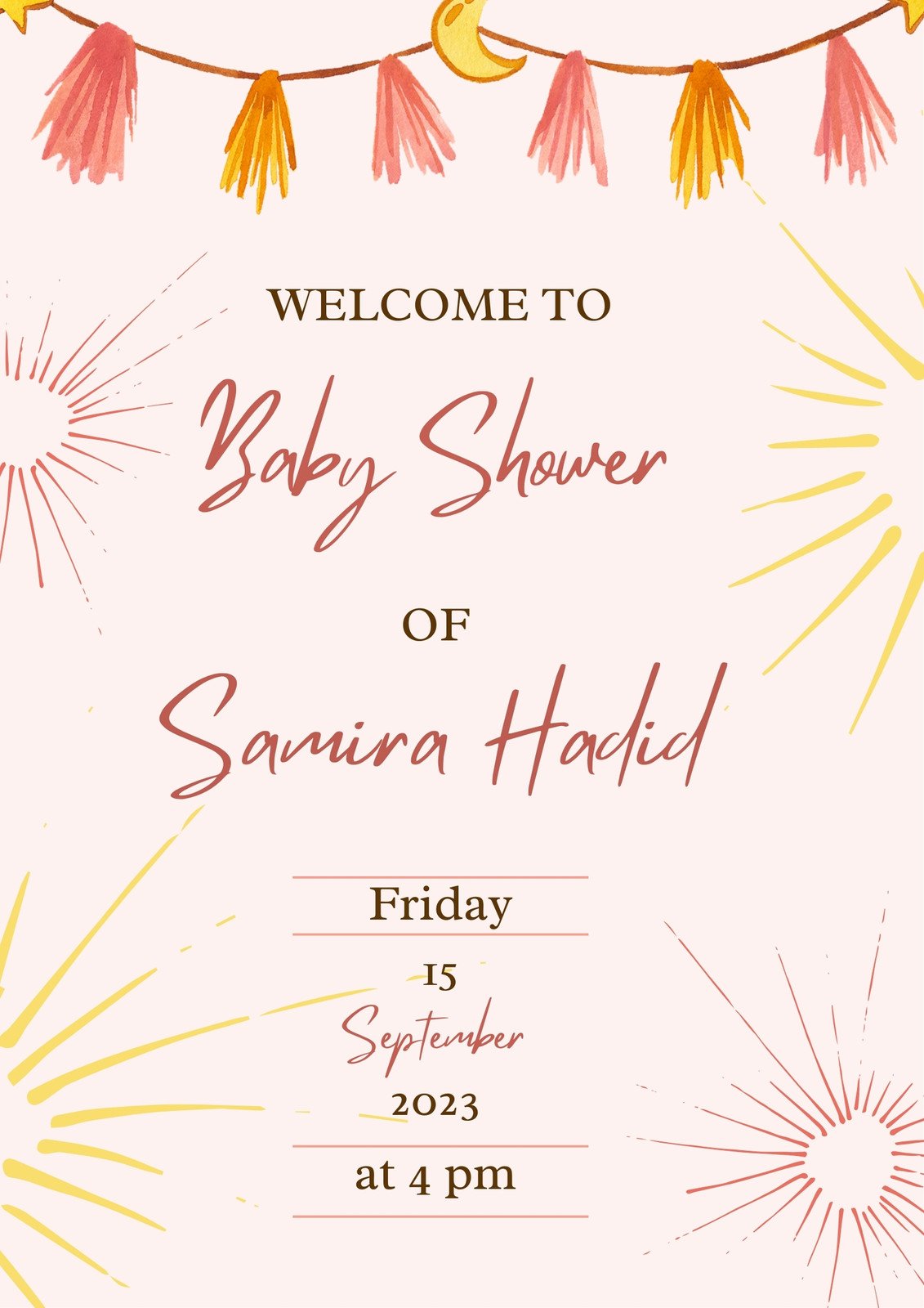 Free and customizable baby shower templates