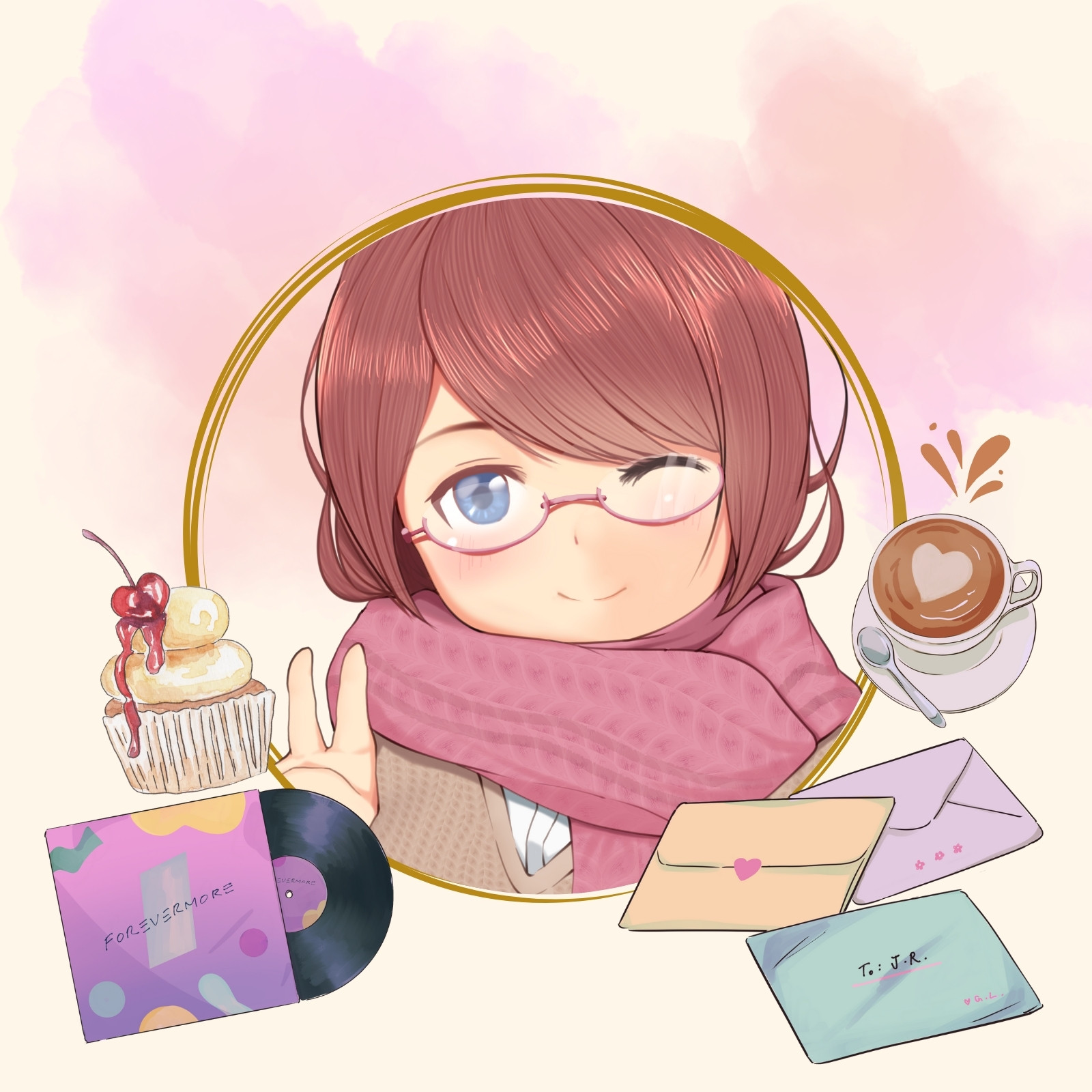 Pink Cute Anime Girl Discord Profile Picture Avatar Template and Ideas for  Design