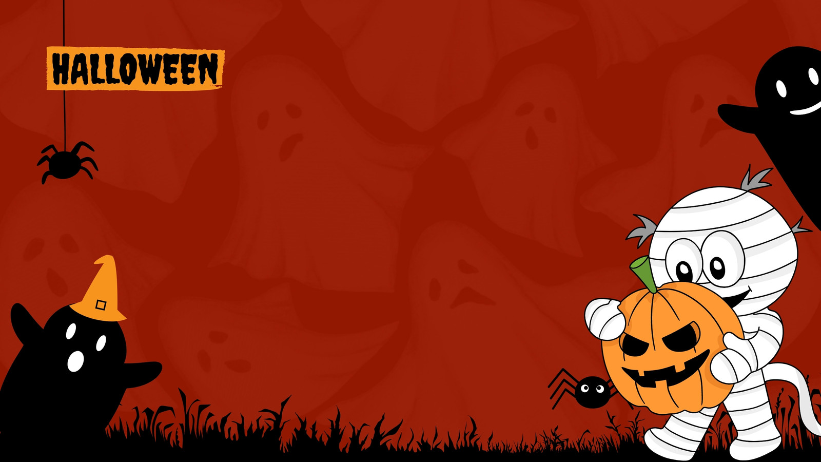 Free Halloween Zoom virtual background templates to edit | Canva