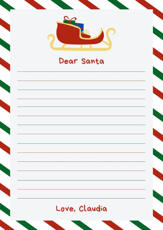 Customize 181+ Christmas Letter Templates Online - Canva