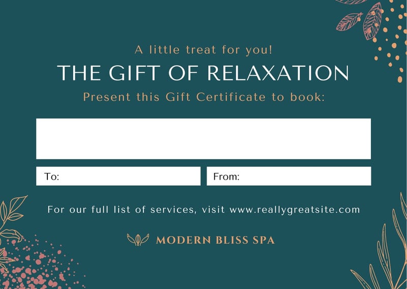 printable massage gift certificates