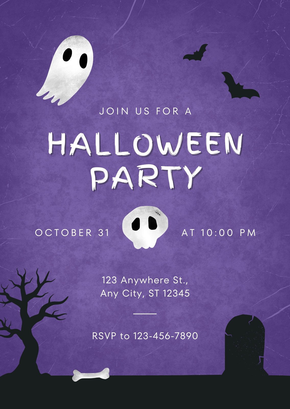 Pastel Haunted House Blank Halloween Invite Template DIY Printable – Now  That's Peachy