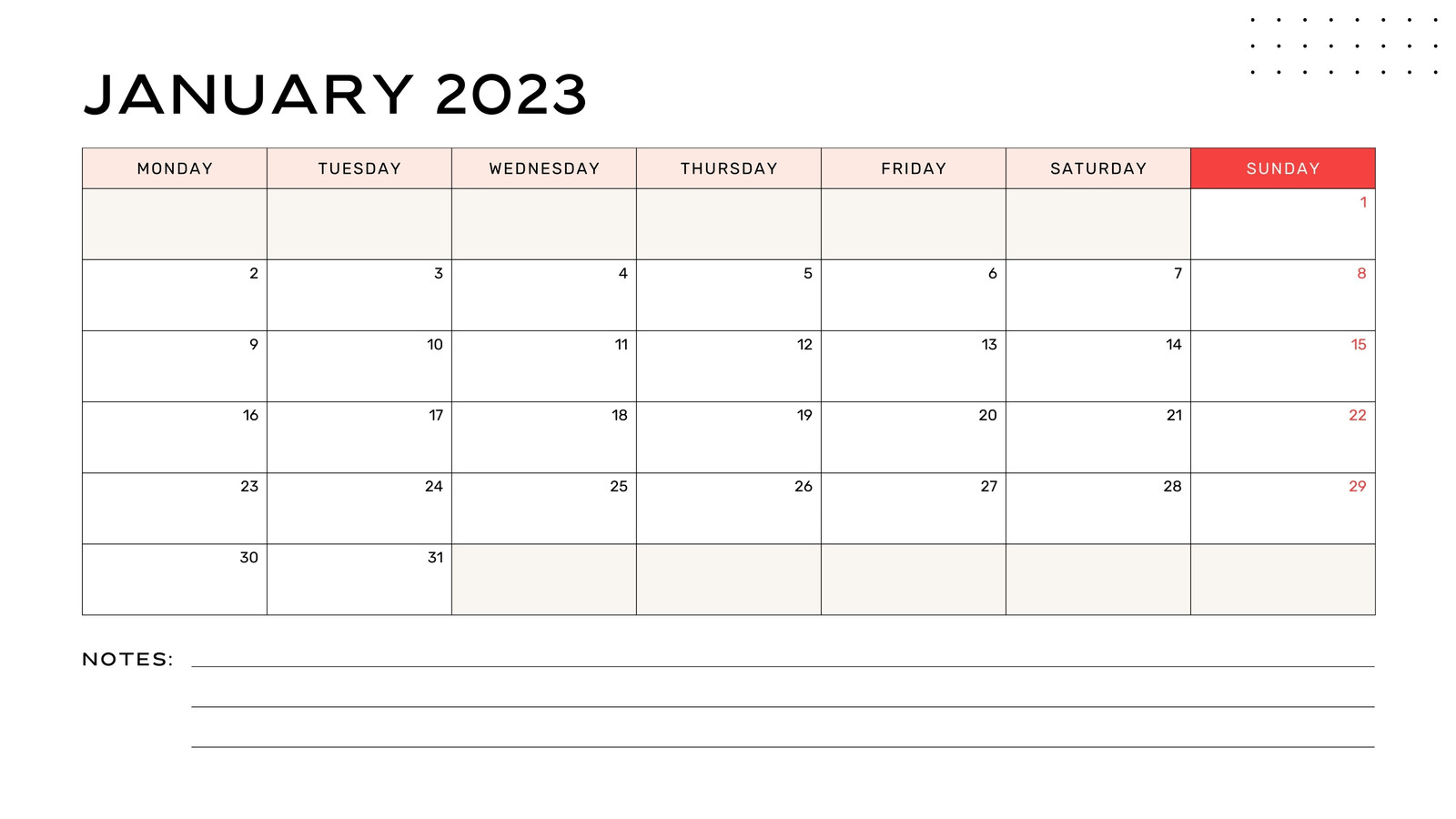 Free, printable, customizable monthly calendar templates