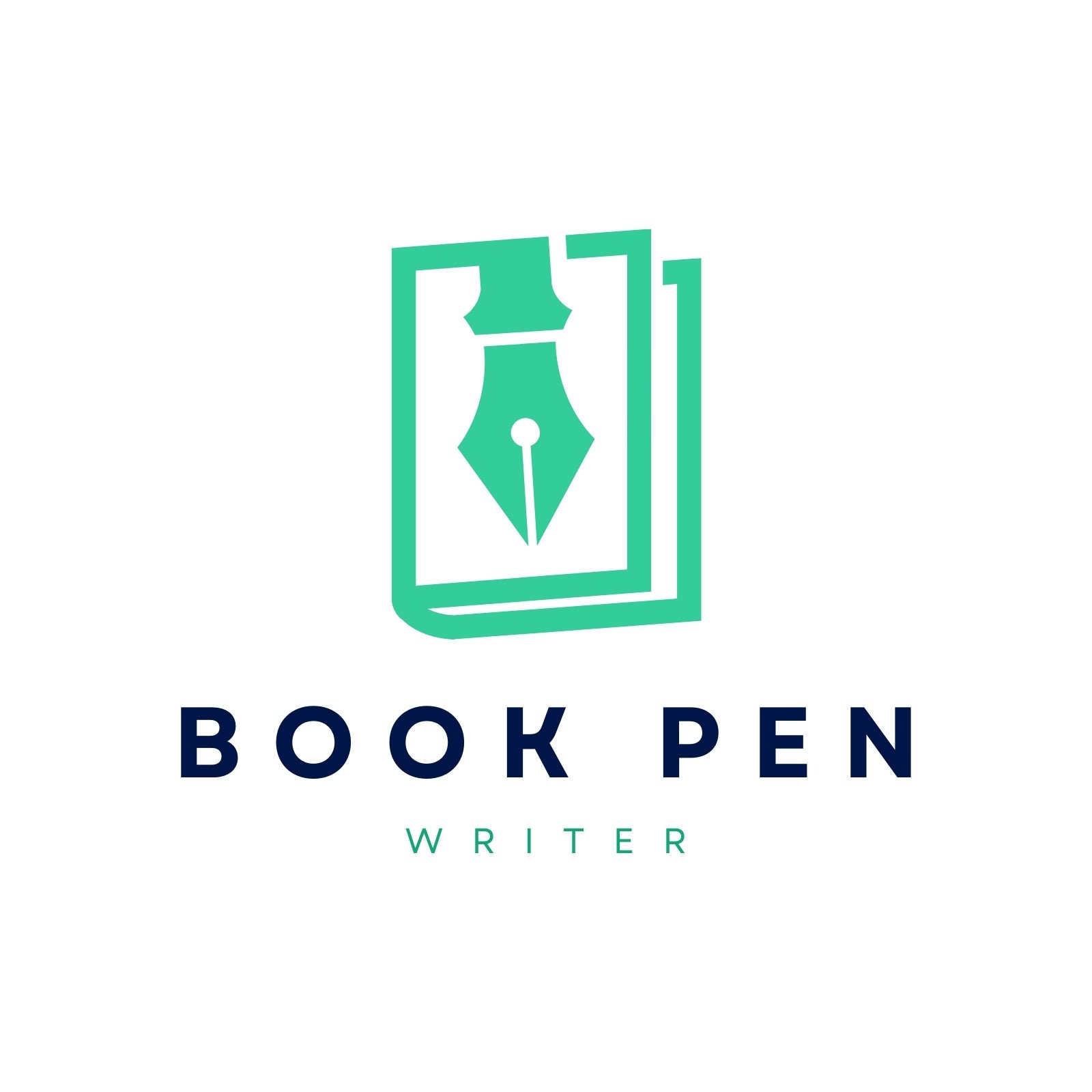 Vector pen and book logo combination. Write and library symbol or icon.  Unique law and bookstore logotype design template. | Stock vector |  Colourbox