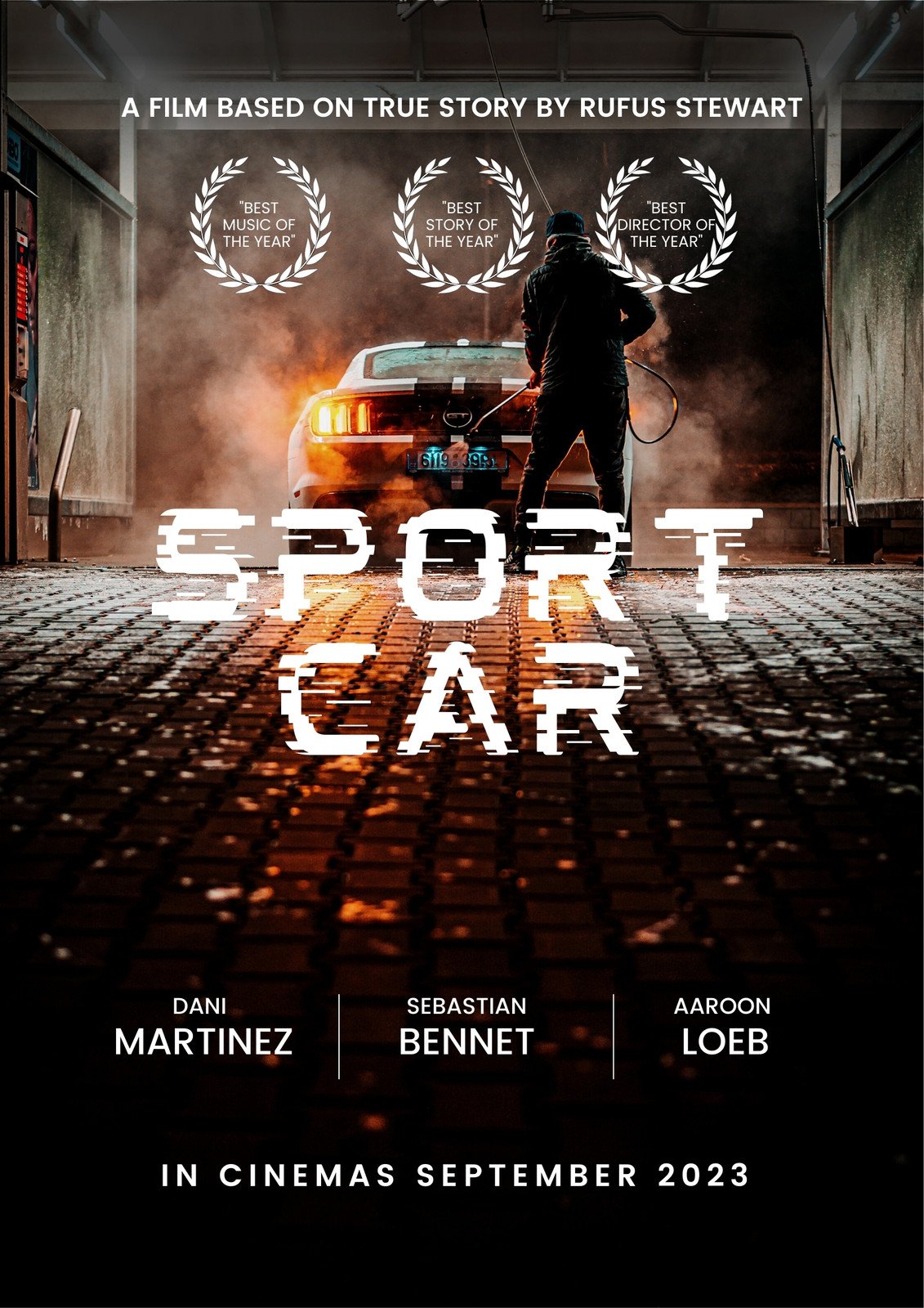 Dark Sport Car Movie Poster 
