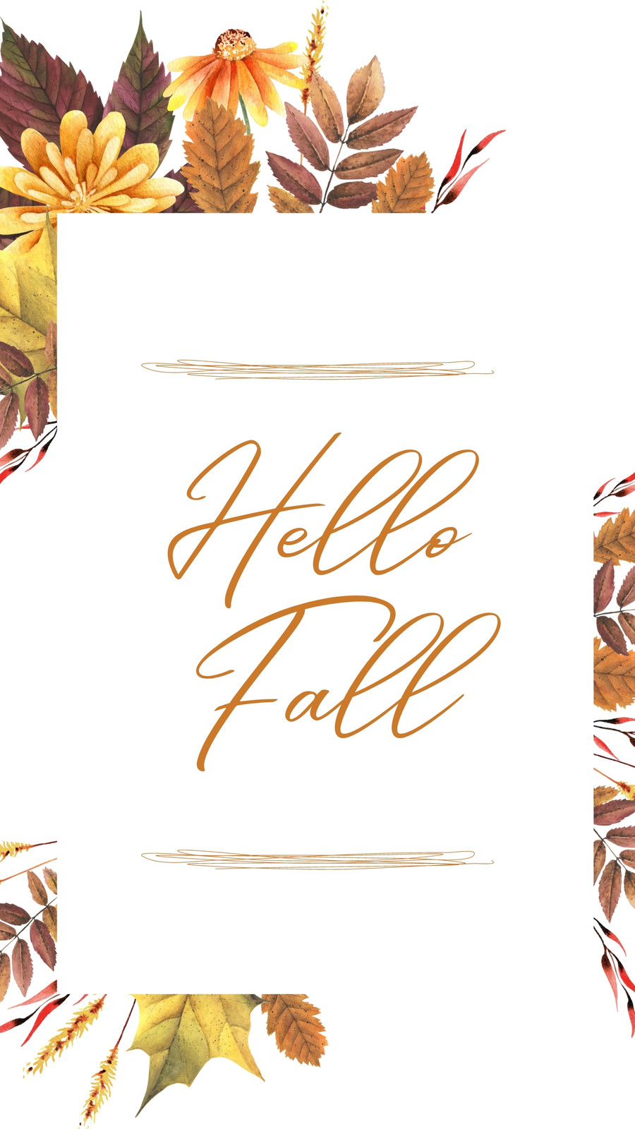 Welcome fall with digital wallpaper  The Birch Cottage