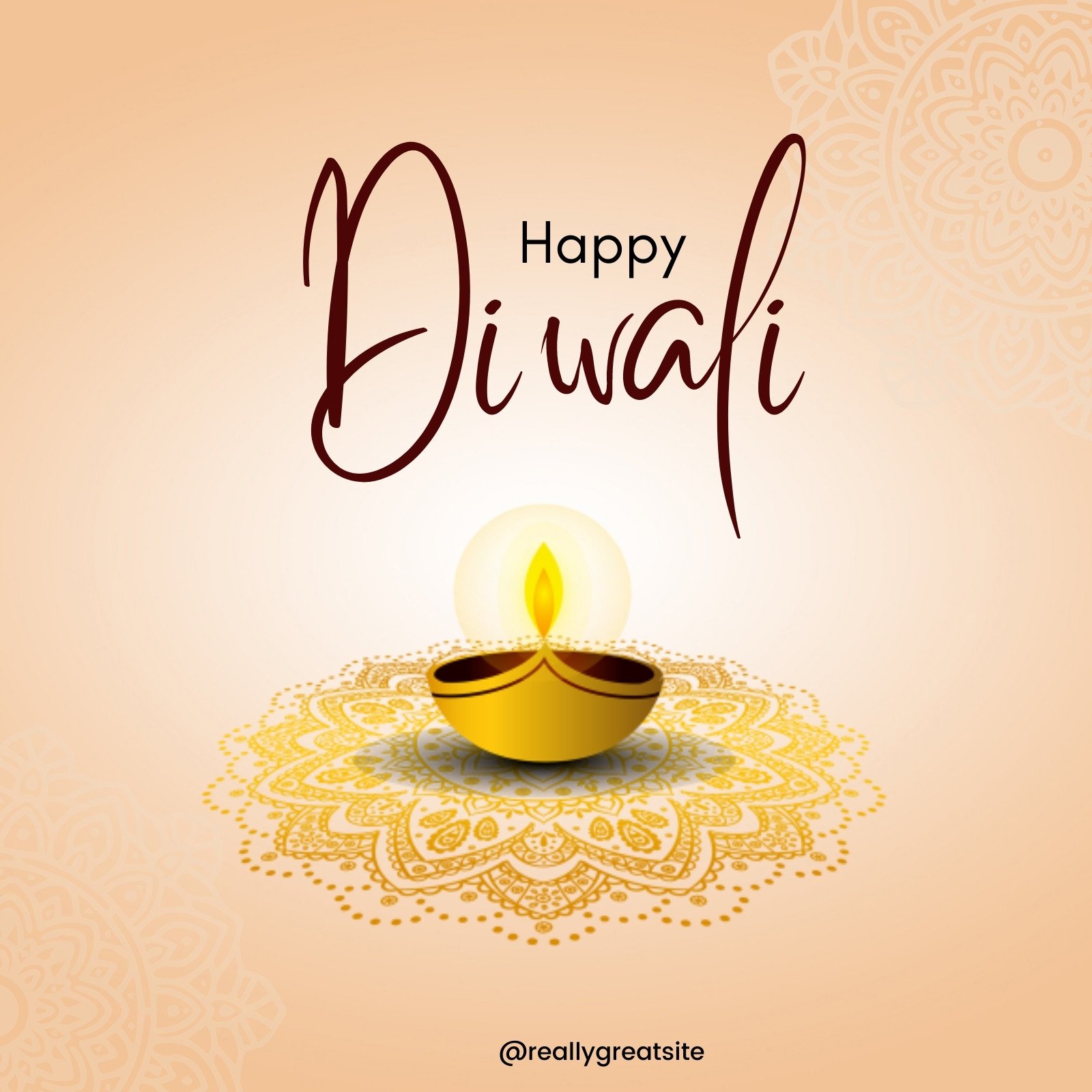 Diwali festival poster - Wish Happy Diwali to loved ones