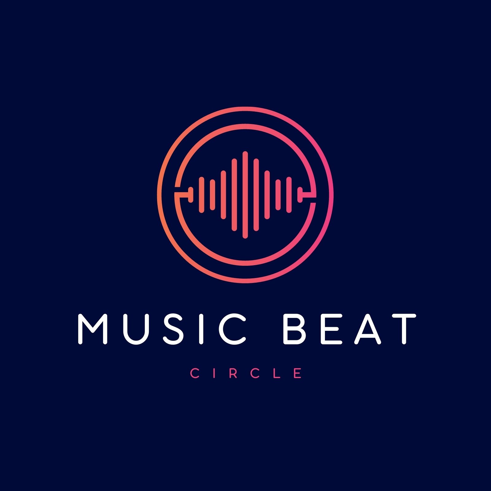 Logo template sound wave, dj, audio system, store. Brand, branding,  company, corporate, identity, logotype. Music Beats in circle. Stock Vector  by ©logolis 122407326
