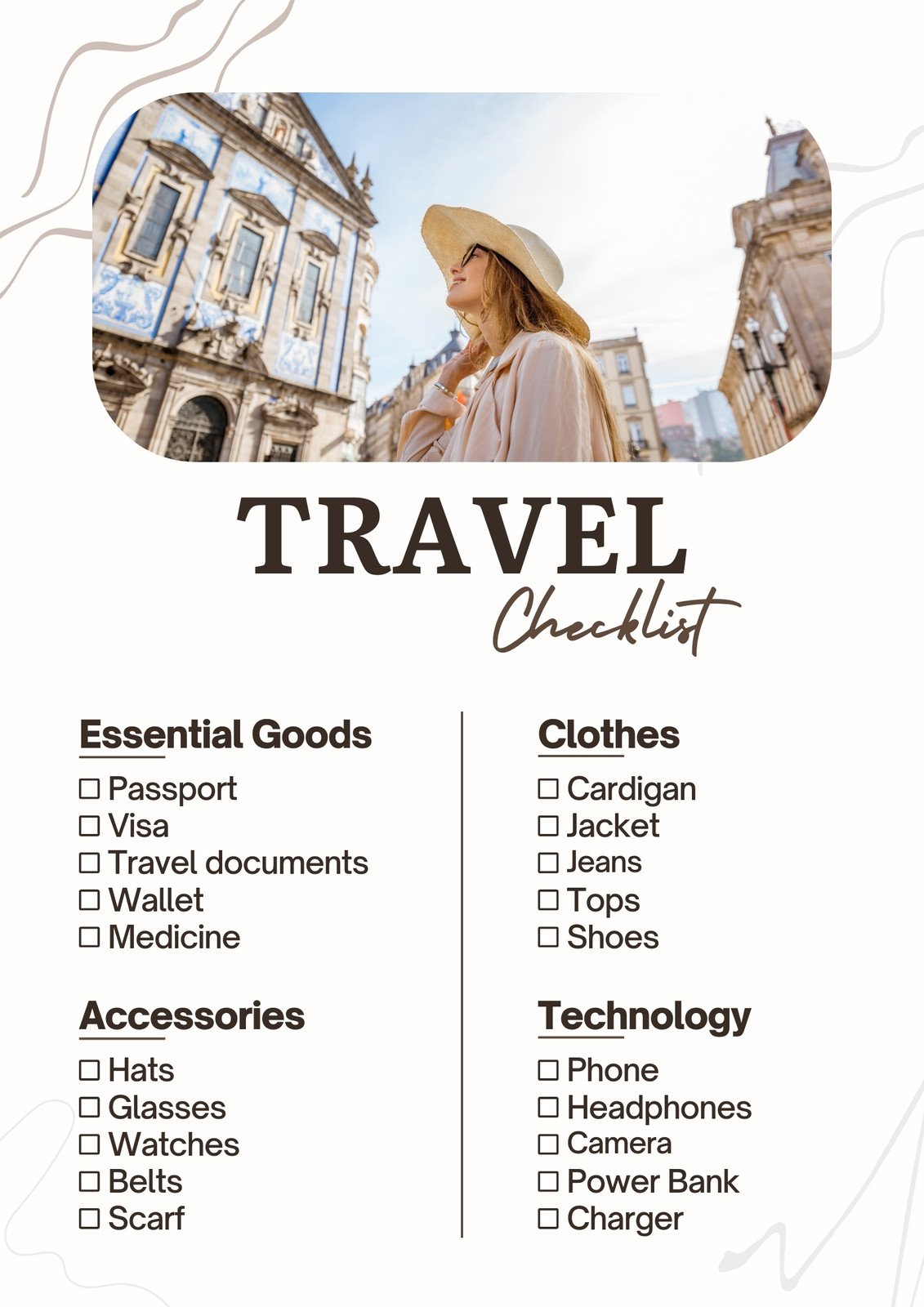 Customize 68+ Travel Checklist Templates Online - Canva