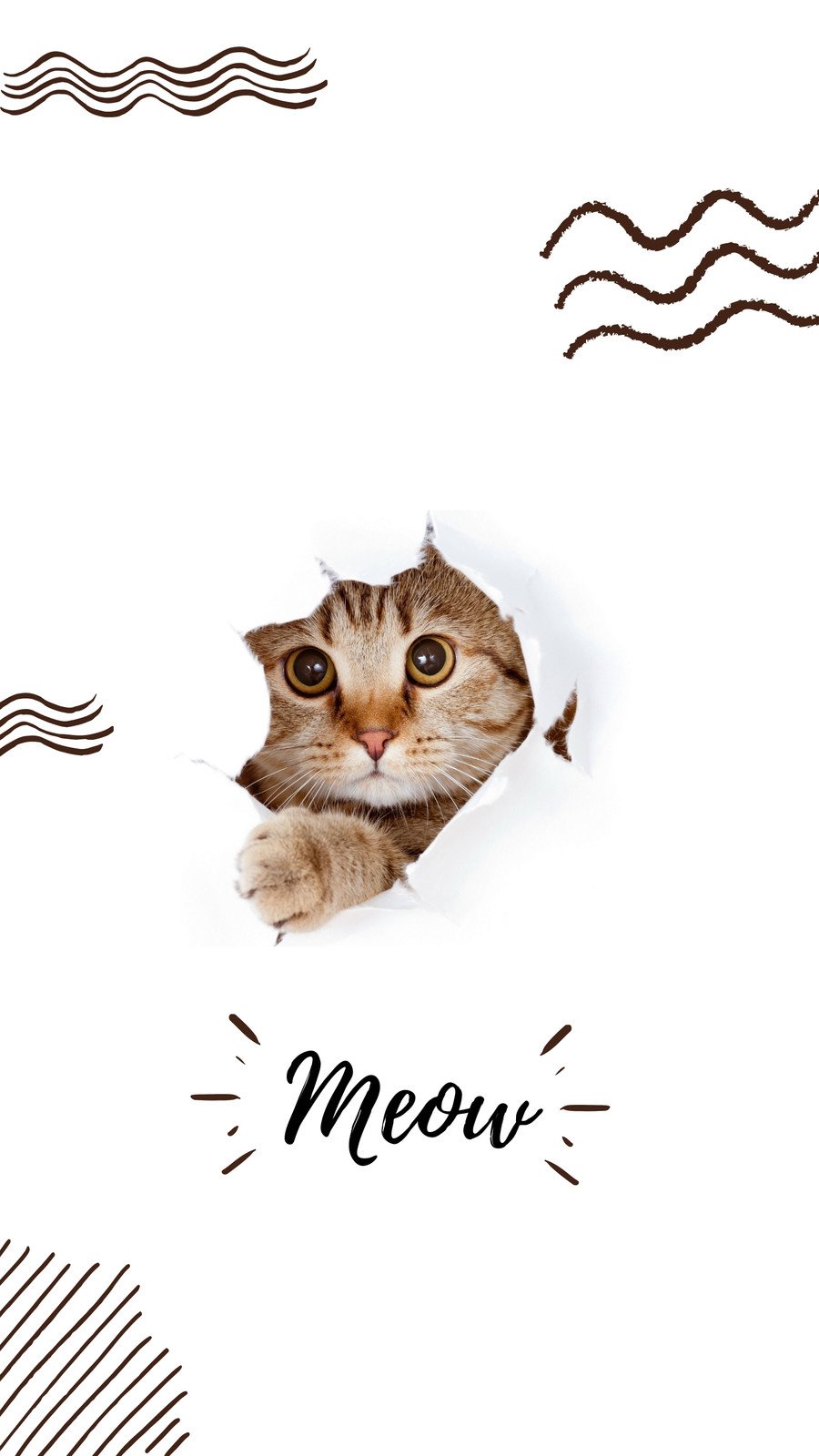 Free and customizable cute cat wallpaper templates